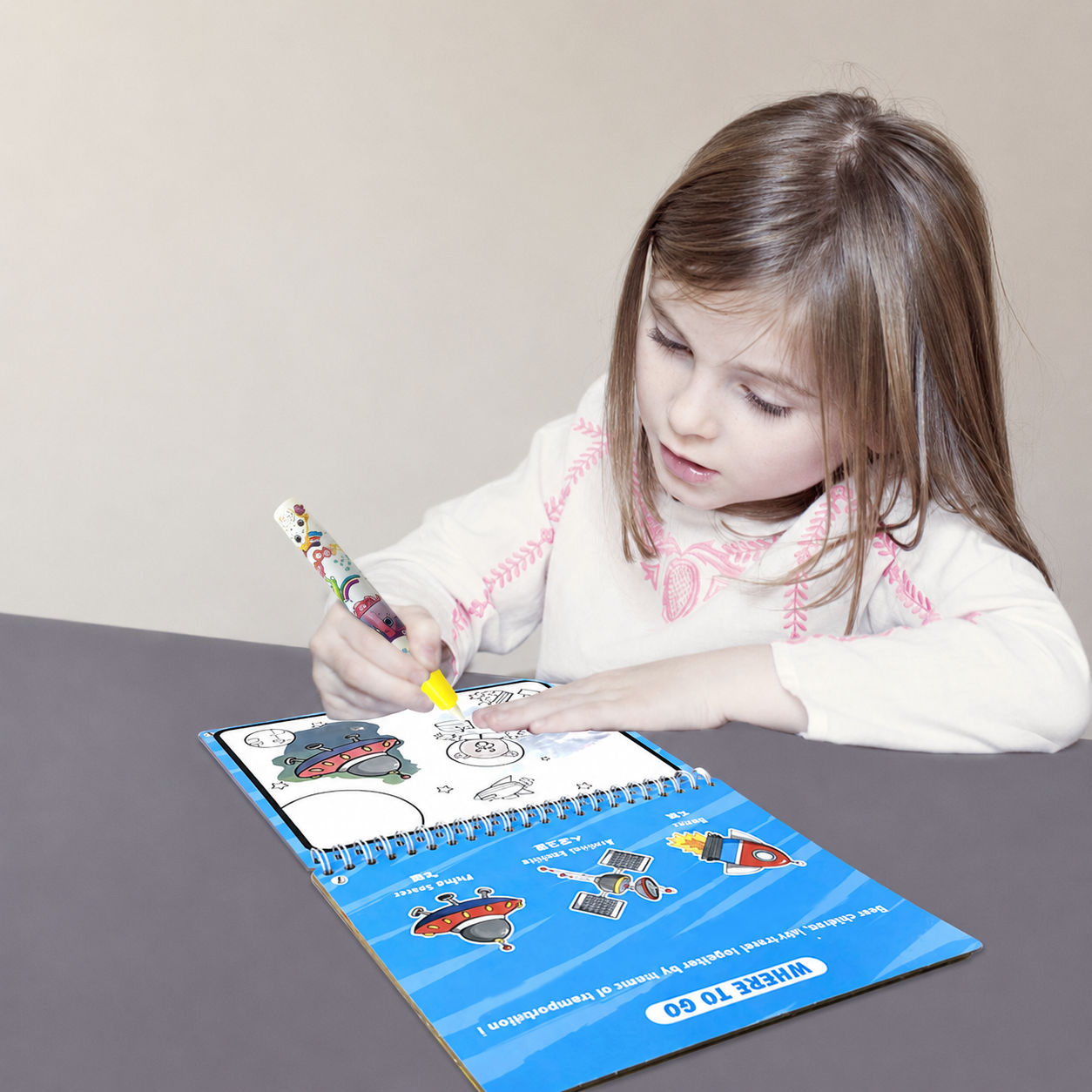 Reusable Magic Water Coloring Book for Kids