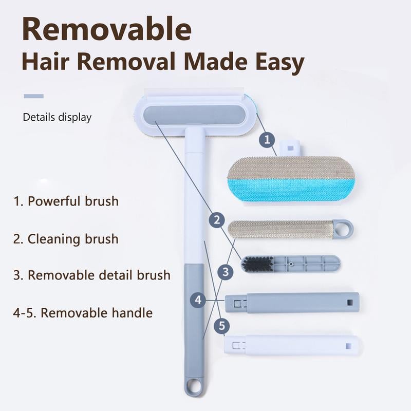 š„BUY 1 GET 1 FREE!š„Upgraded Reusable Pet Hair Remover Brush ā Extra-Long Handle Lint Cleaner for Dog & Cat Hair
