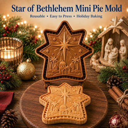 🔥BUY 2 GET 3 FREE✝️ Faith & Nativity Christmas Mini Pie Mold Collection | Reusable Embossed Molds for Shaping Detailed Praying Jesus, Nativity Stable and so on Pies🥧✨
