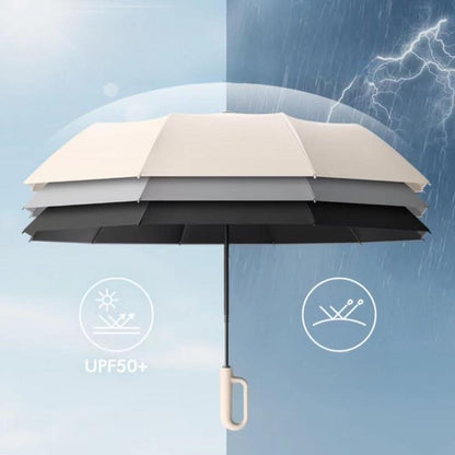 Automatic Folding Umbrella, 1 Count Portable Rain Umbrella with Loop Buckle, Windproof & Waterproof Umbrella for Men & Women