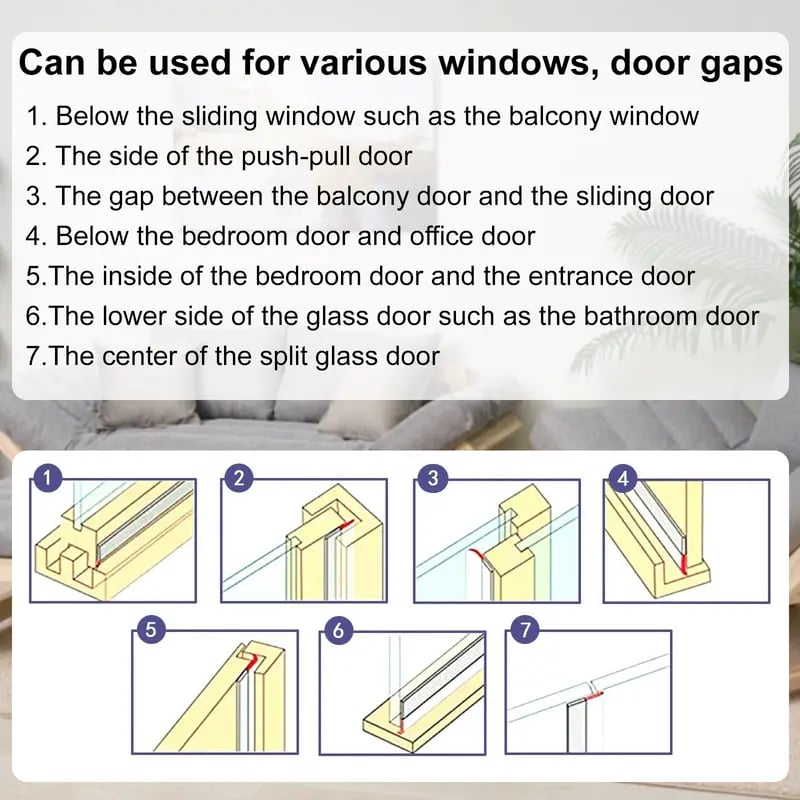 🔥BUY 1 GET 1 FREE!🔥-16.4Ft Door Weather Stripping | Adhesive Draft Stopper Seal Strip for Doors, Windows & Shower Doors