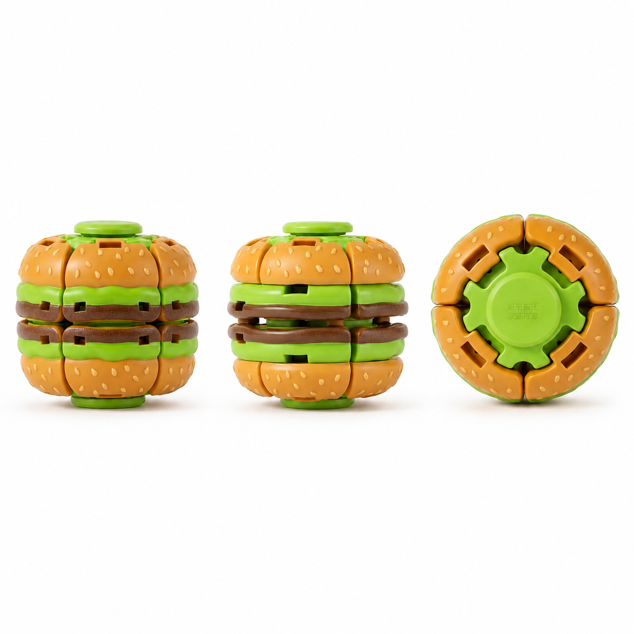 Press & Spin Hamburger Fidget Toy