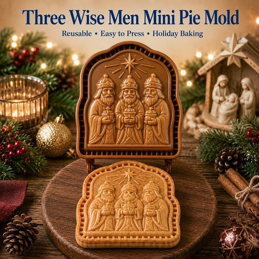 🔥BUY 2 GET 3 FREE✝️ Faith & Nativity Christmas Mini Pie Mold Collection | Reusable Embossed Molds for Shaping Detailed Praying Jesus, Nativity Stable and so on Pies🥧✨