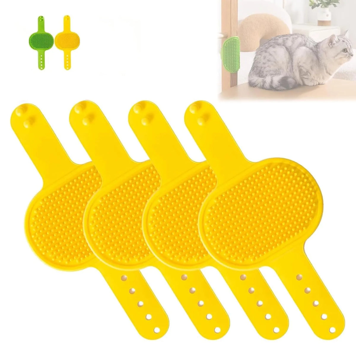 🔥Flash Sale⚡ Cat Self-Grooming Strap: Brush, Massage & De-Shed in One