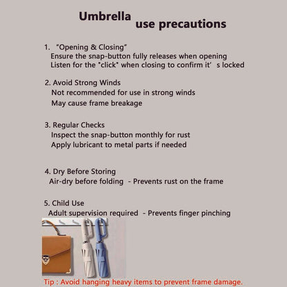 Automatic Folding Umbrella, 1 Count Portable Rain Umbrella with Loop Buckle, Windproof & Waterproof Umbrella for Men & Women