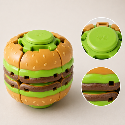 Press & Spin Hamburger Fidget Toy
