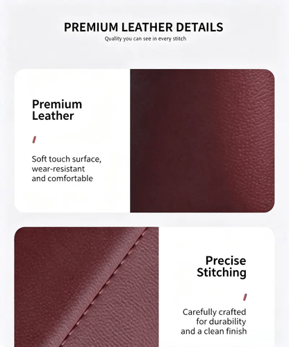 🔥LAST DAY BUY 1 GET 1 FREE🔥Leather car door storage pocket - double-layer compartments, scratch-proof flannel lining, residue-free adhesive
