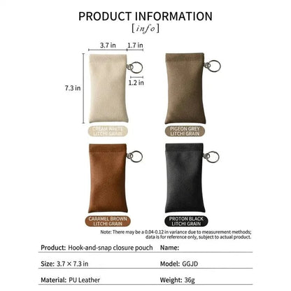 Soft PU Leather Sunglasses Pouch Elastic Opening Eyeglasses Bag