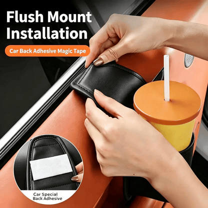 🔥LAST DAY BUY 1 GET 1 FREE🔥Leather car door storage pocket - double-layer compartments, scratch-proof flannel lining, residue-free adhesive