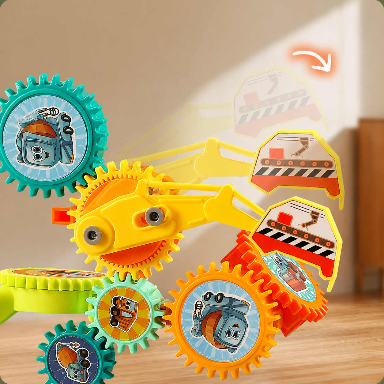 Motorized Gear Building Blocks Set