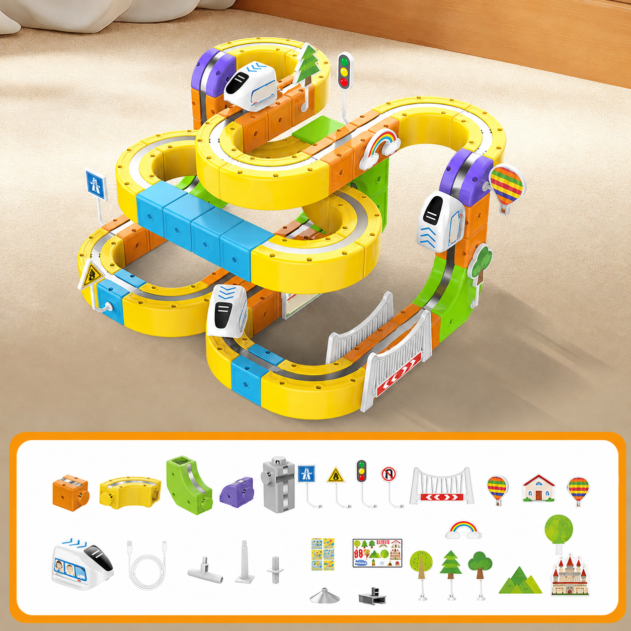 Magnetic Electric Train Track Building Set