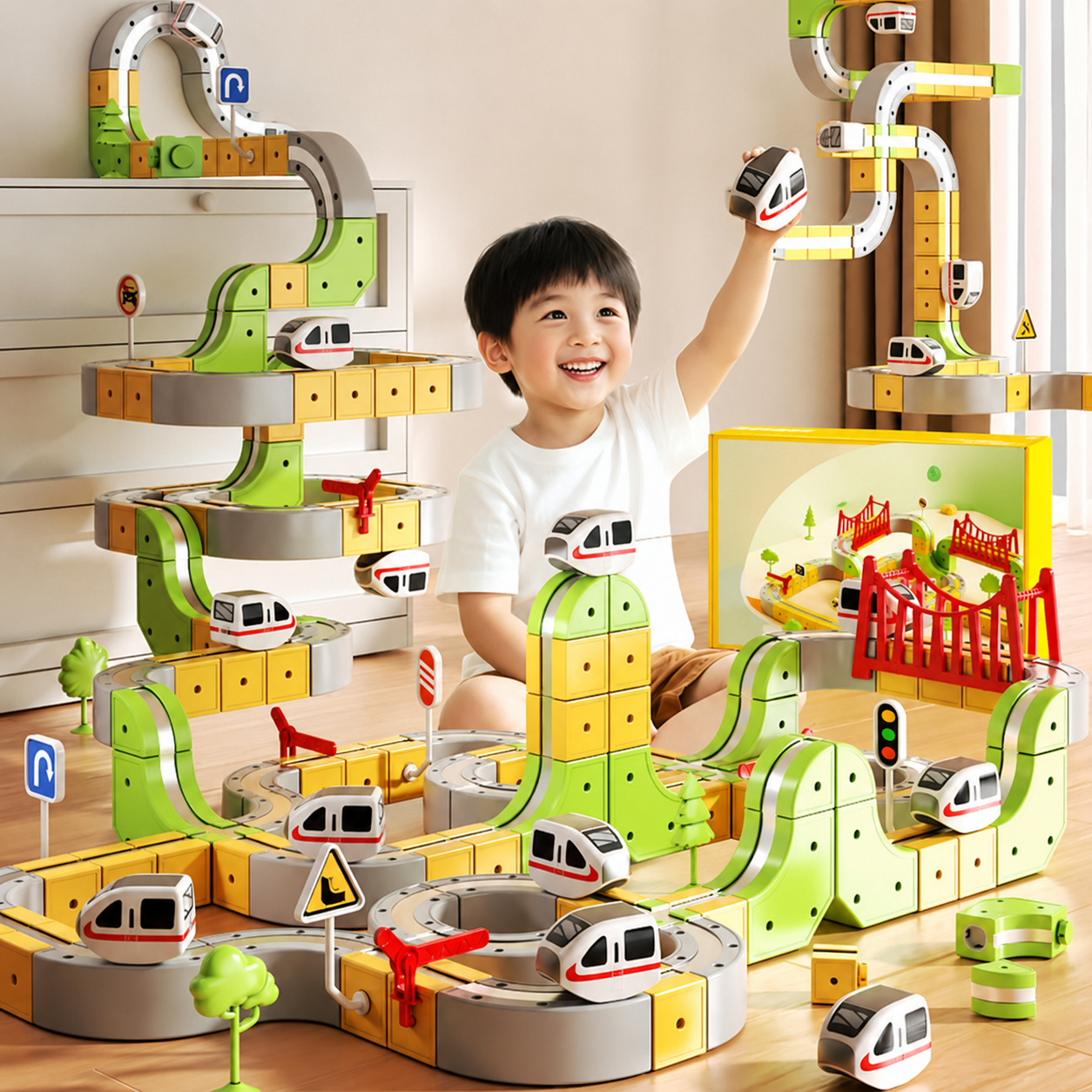 Magnetic Electric Train Track Building Set
