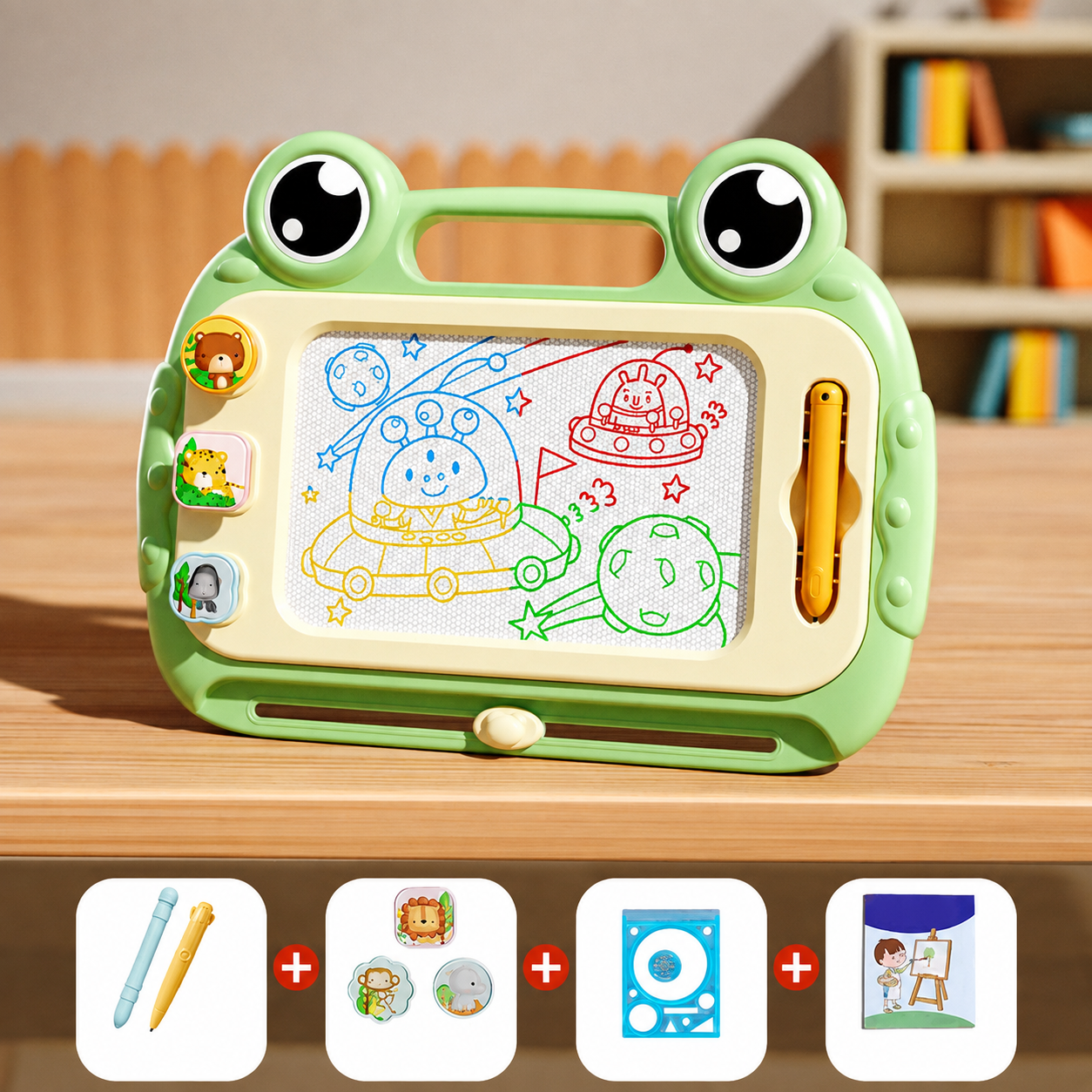 8-Color Magnetic Drawing Board for Kids