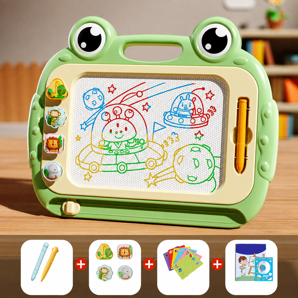 8-Color Magnetic Drawing Board for Kids