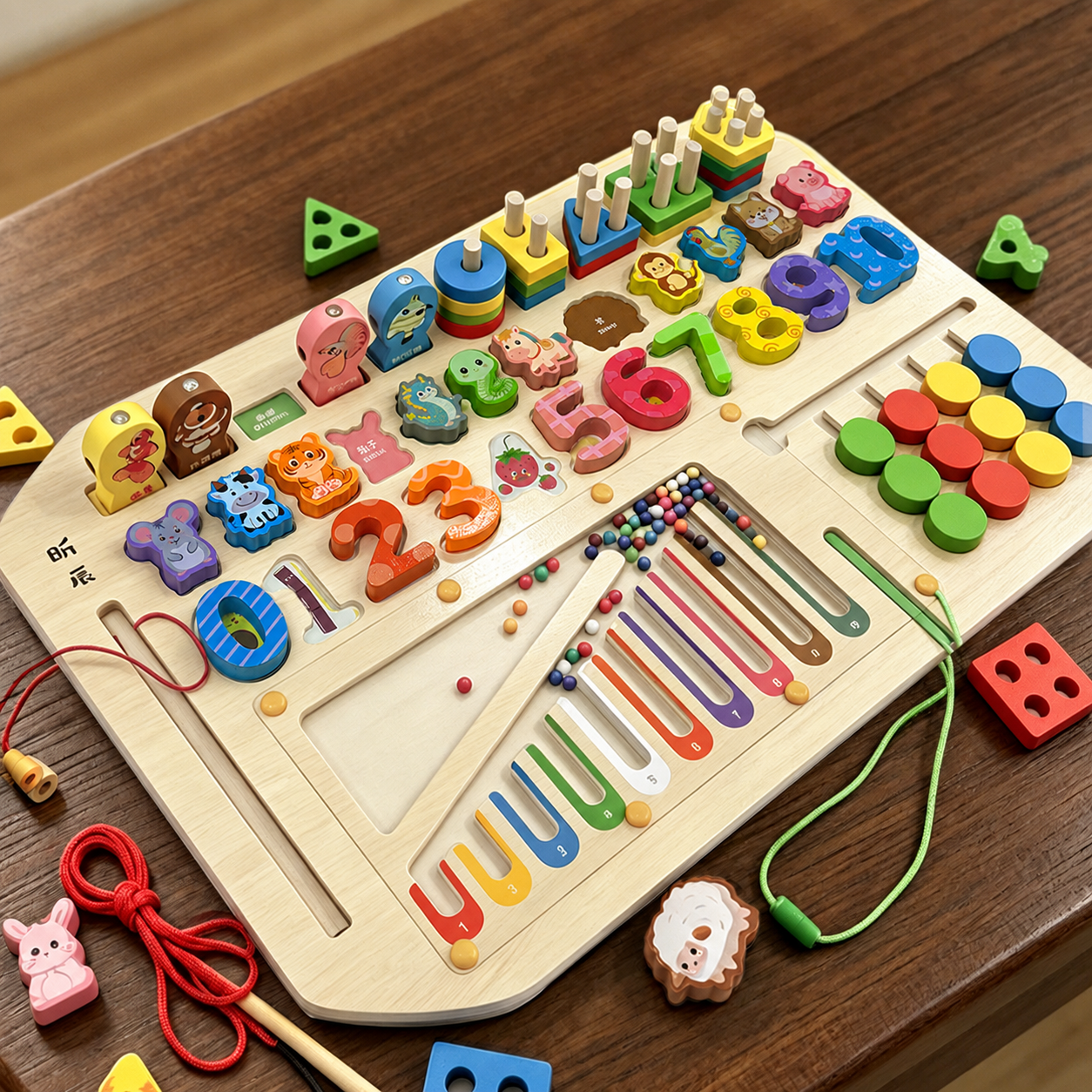 Montessori Wooden Learning Activity Board