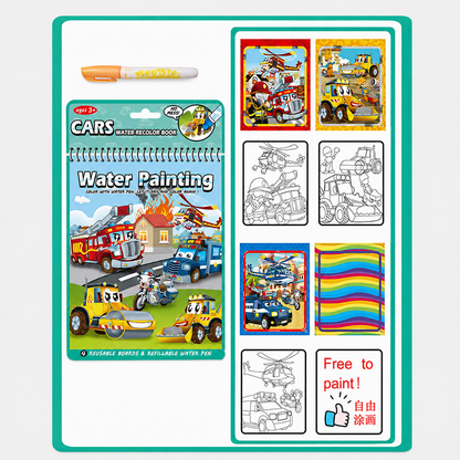 Reusable Magic Water Coloring Book for Kids