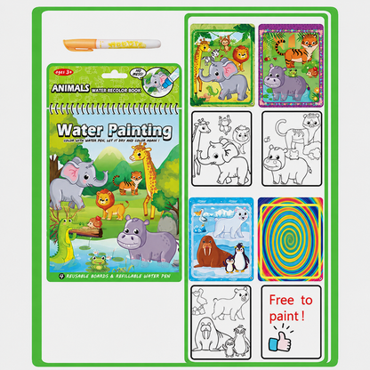 Reusable Magic Water Coloring Book for Kids