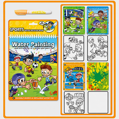 Reusable Magic Water Coloring Book for Kids