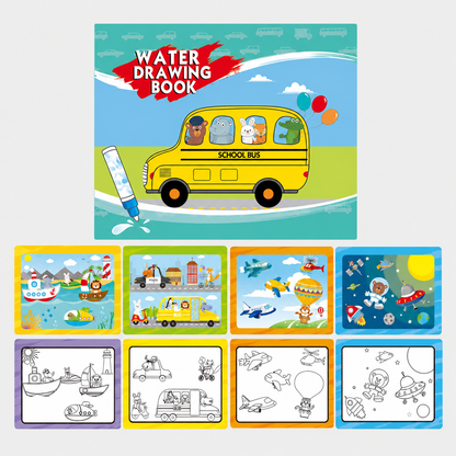 Reusable Magic Water Coloring Book for Kids