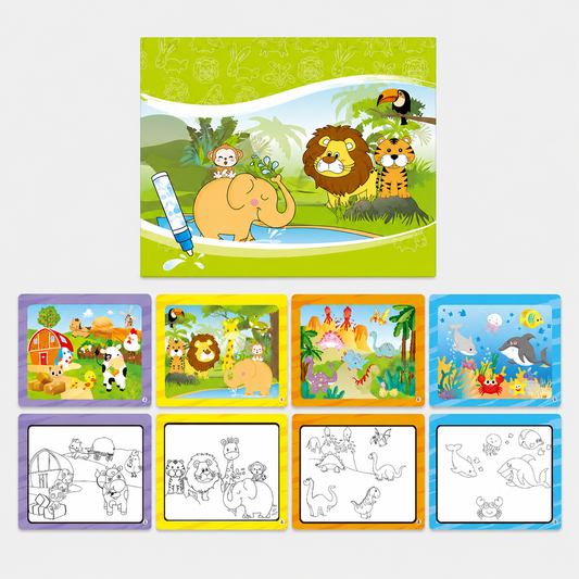 Reusable Magic Water Coloring Book for Kids