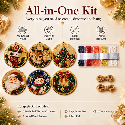 Christmas DIY Diamond Painting Ornaments Kit – Xmas Tree Hanging Craft Decoration