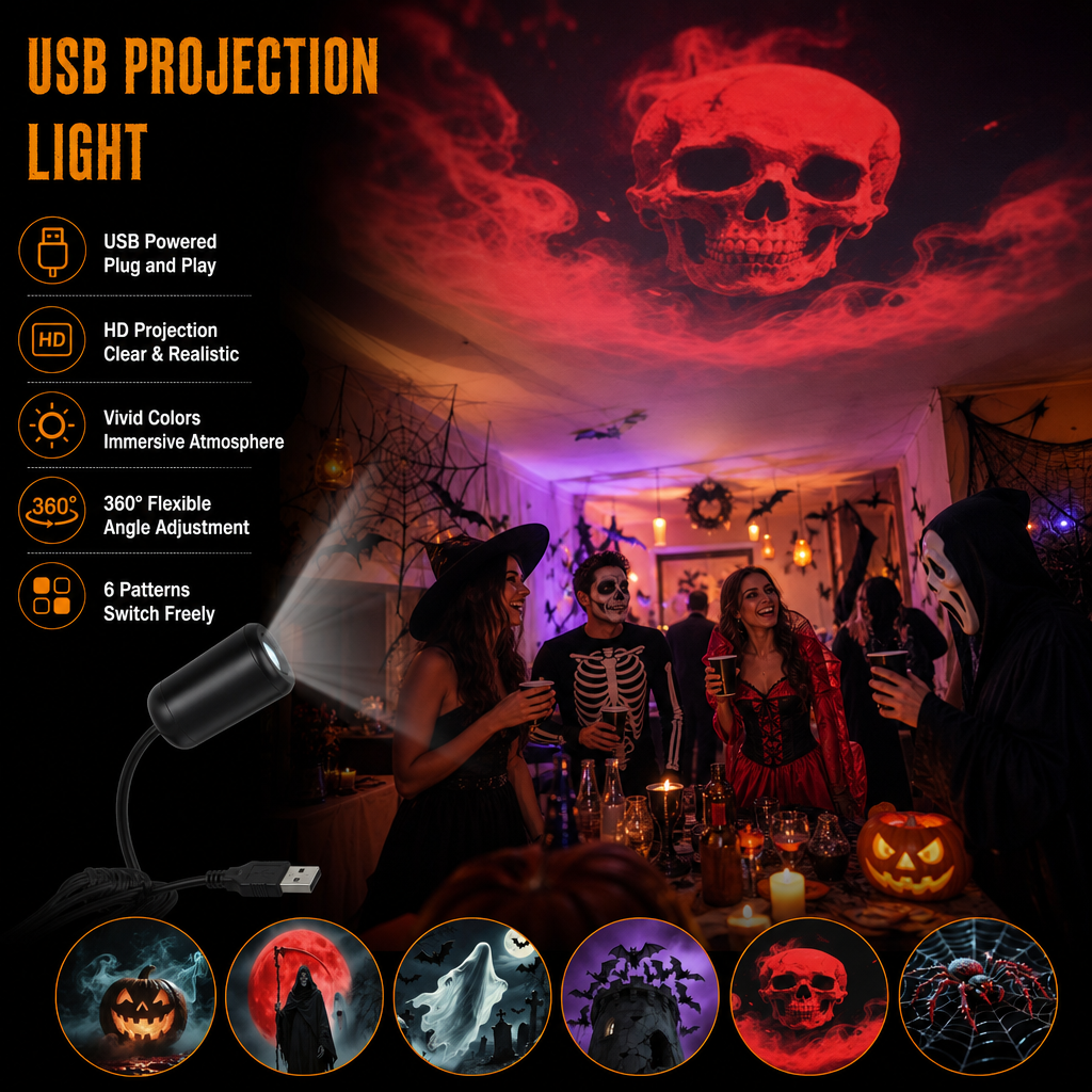 🔥BUY 1 GET 1 FREE!🔥Plug‑and‑Play HD Holiday Projector, Multi‑Scene Projection Light for Christmas, Halloween & Faith‑Themed Decor