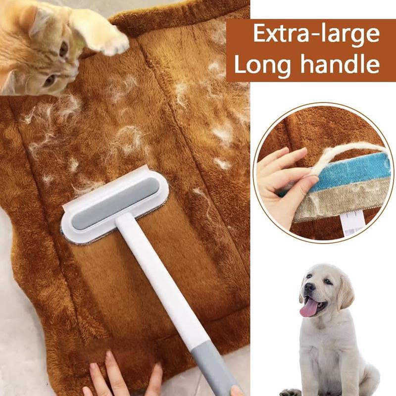 🔥BUY 1 GET 1 FREE!🔥Upgraded Reusable Pet Hair Remover Brush – Extra-Long Handle Lint Cleaner for Dog & Cat Hair