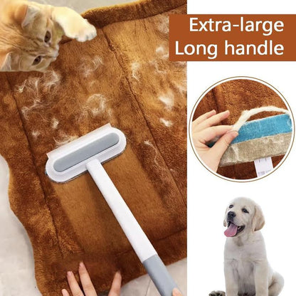 🔥BUY 1 GET 1 FREE!🔥Upgraded Reusable Pet Hair Remover Brush – Extra-Long Handle Lint Cleaner for Dog & Cat Hair