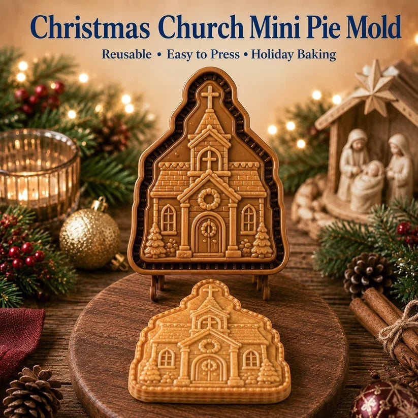 🔥BUY 2 GET 3 FREE✝️ Faith & Nativity Christmas Mini Pie Mold Collection | Reusable Embossed Molds for Shaping Detailed Praying Jesus, Nativity Stable and so on Pies🥧✨