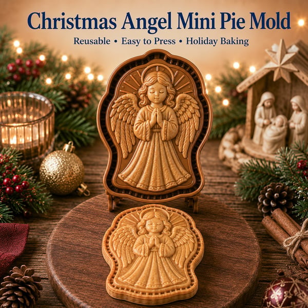 🔥BUY 2 GET 3 FREE✝️ Faith & Nativity Christmas Mini Pie Mold Collection | Reusable Embossed Molds for Shaping Detailed Praying Jesus, Nativity Stable and so on Pies🥧✨