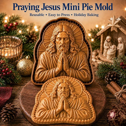 🔥BUY 2 GET 3 FREE✝️ Faith & Nativity Christmas Mini Pie Mold Collection | Reusable Embossed Molds for Shaping Detailed Praying Jesus, Nativity Stable and so on Pies🥧✨