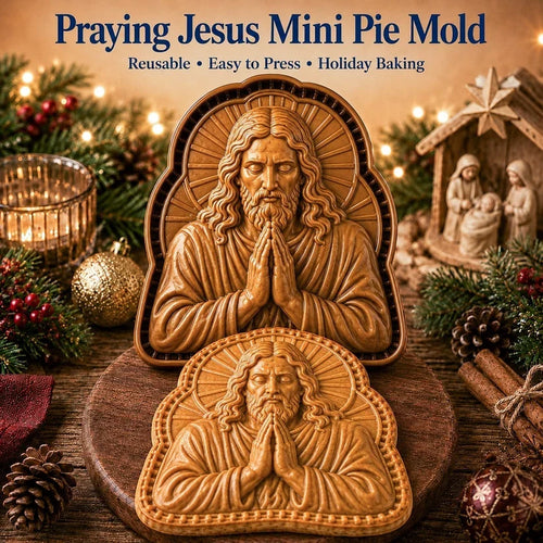 🔥BUY 2 GET 3 FREE✝️ Faith & Nativity Christmas Mini Pie Mold Collection | Reusable Embossed Molds for Shaping Detailed Praying Jesus, Nativity Stable and so on Pies🥧✨