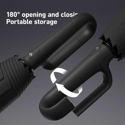 Automatic Folding Umbrella, 1 Count Portable Rain Umbrella with Loop Buckle, Windproof & Waterproof Umbrella for Men & Women
