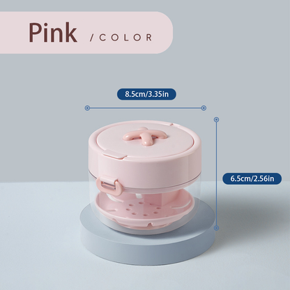 🦷✨3-in-1 Retainer Cleaning & Storage Case – Portable Leak-Resistant Soak Box with Drain Tray, Mirror & Cleaning Brush