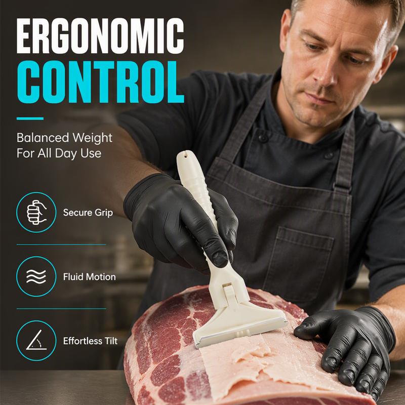 🔥LAST DAY BUY 1 GET 1 FREE🥩 Stainless Steel Meat Scraper – Easy Fat & Fascia Removal Tool for Beef & Pork 🔪✨