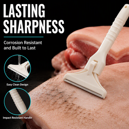 🔥LAST DAY BUY 1 GET 1 FREE🥩 Stainless Steel Meat Scraper – Easy Fat & Fascia Removal Tool for Beef & Pork 🔪✨